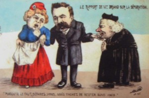Caricature représentant l'initiative conciliatrice de Briand